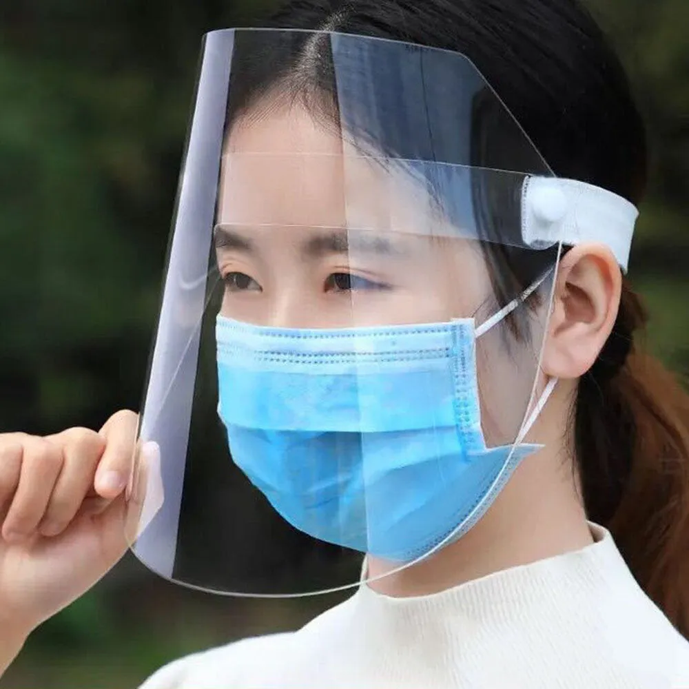10 Pieces Protective Hat New Adjustment Stretch Protective HD PET Anti-Fog Protective