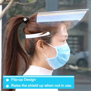 10 Pieces Protective Hat New Adjustment Stretch Protective HD PET Anti-Fog Protective