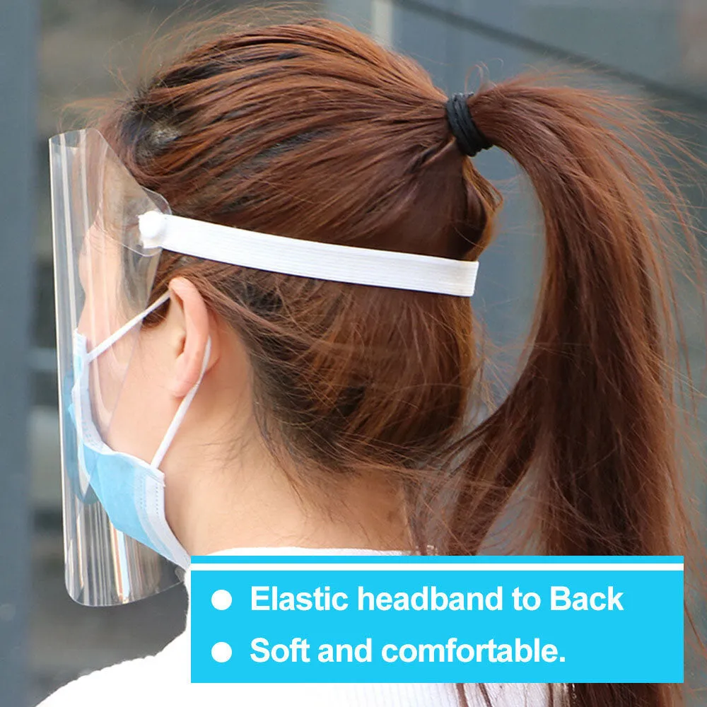 10 Pieces Protective Hat New Adjustment Stretch Protective HD PET Anti-Fog Protective
