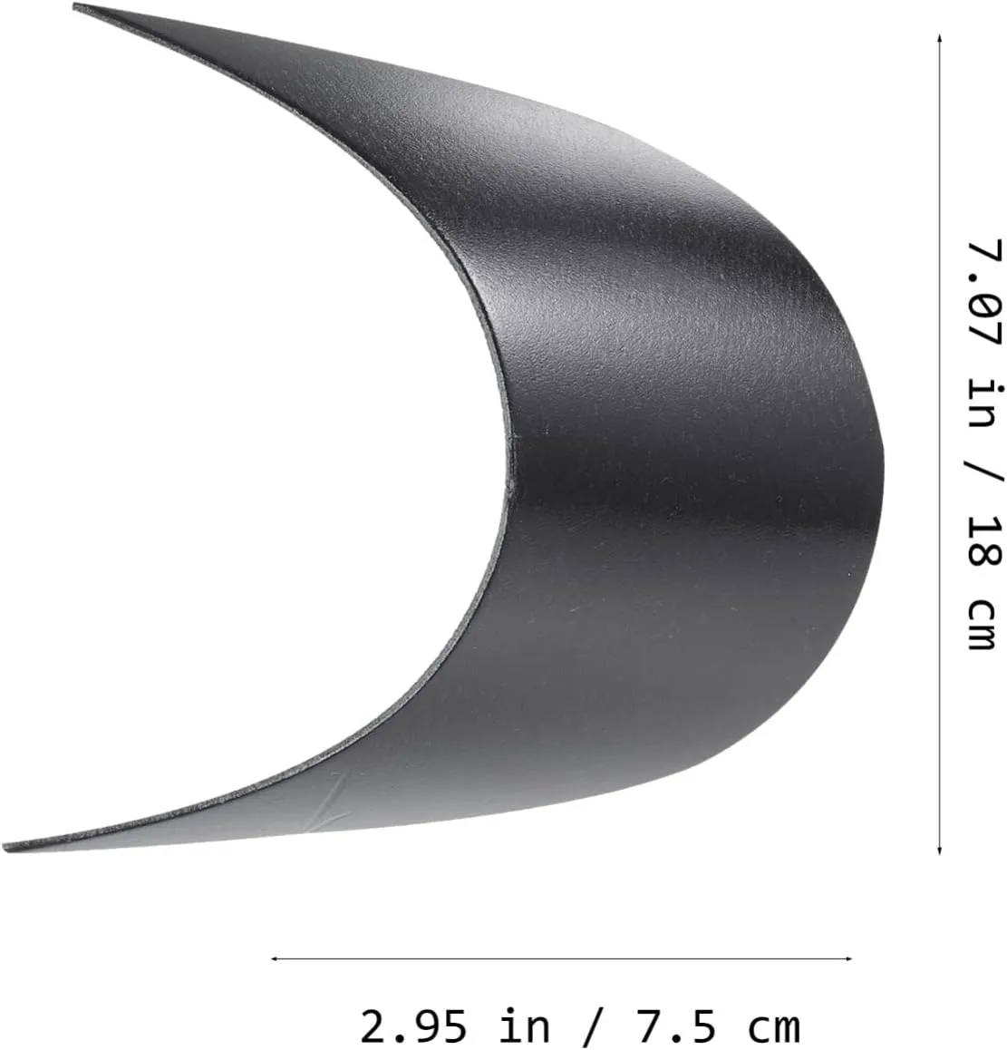 10pcs Black Pe Hat Brim Inserts for Baseball Caps, Wide Brim Sun Protection Visor for DIY Repair and Sports Hats, 7.08x2.95x0.07inch