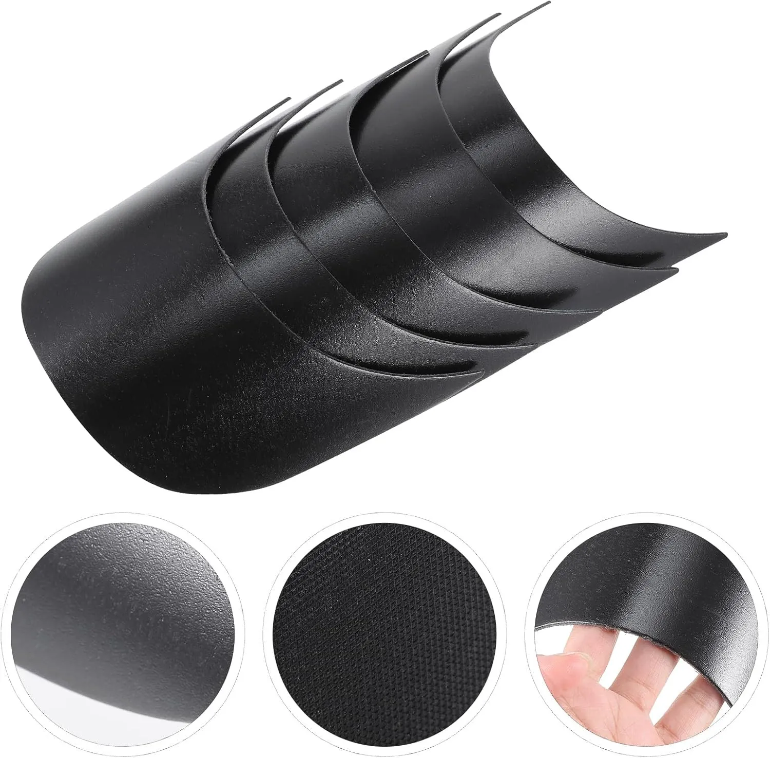 10pcs Black Pe Hat Brim Inserts for Baseball Caps, Wide Brim Sun Protection Visor for DIY Repair and Sports Hats, 7.08x2.95x0.07inch