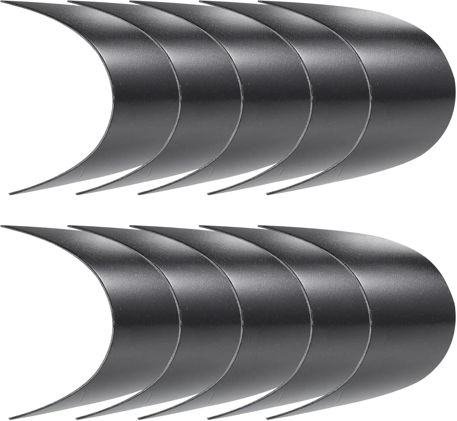 10pcs Black Pe Hat Brim Inserts for Baseball Caps, Wide Brim Sun Protection Visor for DIY Repair and Sports Hats, 7.08x2.95x0.07inch