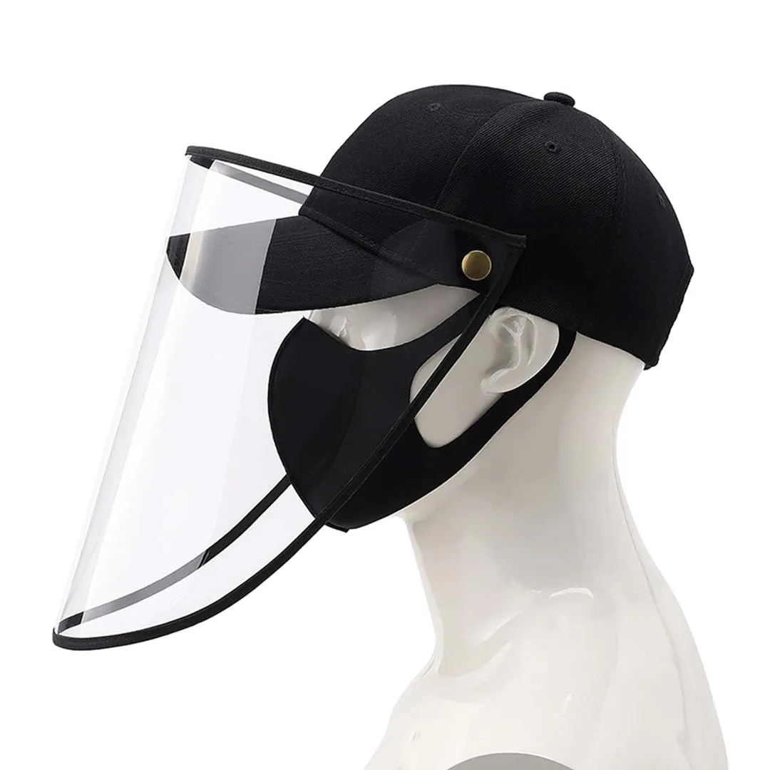 10X Outdoor Protection Hat Anti-Fog Pollution Dust Protective Cap Full Face HD Shield Cover Adult Black