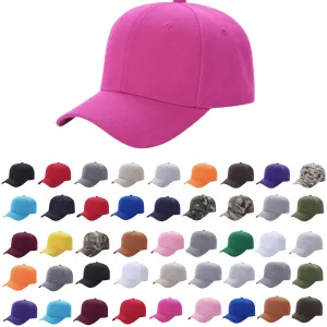 12 Pack Kids Velcro Baseball Cap - Adjustable