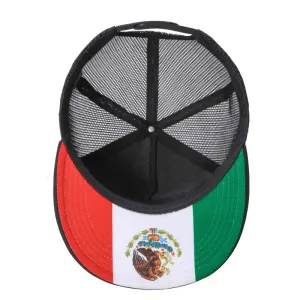 12 Pack Trucker Mesh Hat Cap - Mexico Flag Under Bill, 5-Panel