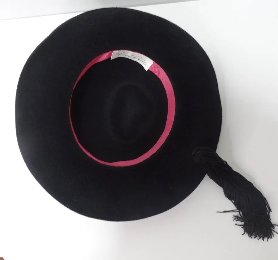 1960's Frank Olive Hat with Long Tassel
