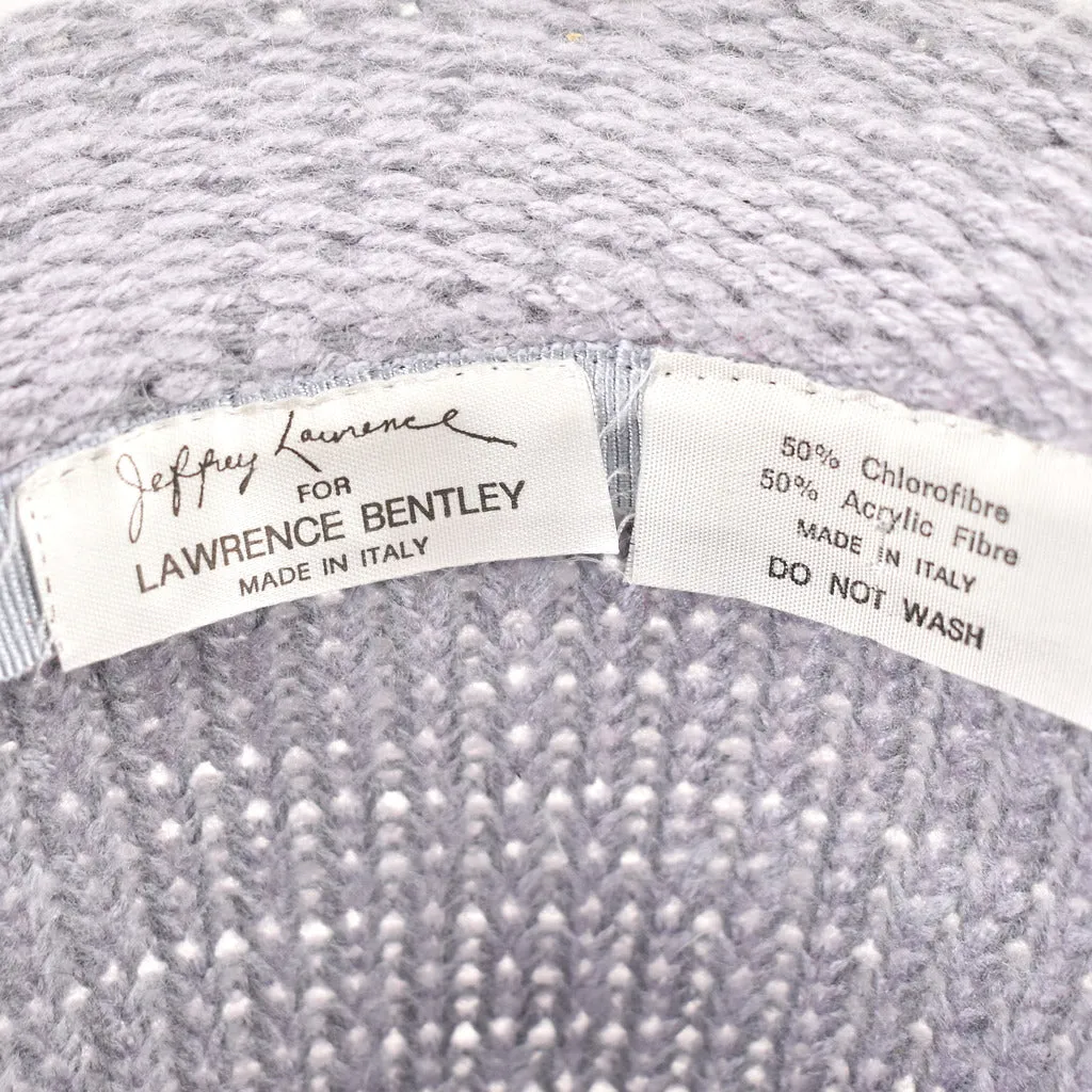 1970s Gray Knit Vintage Fedora Hat