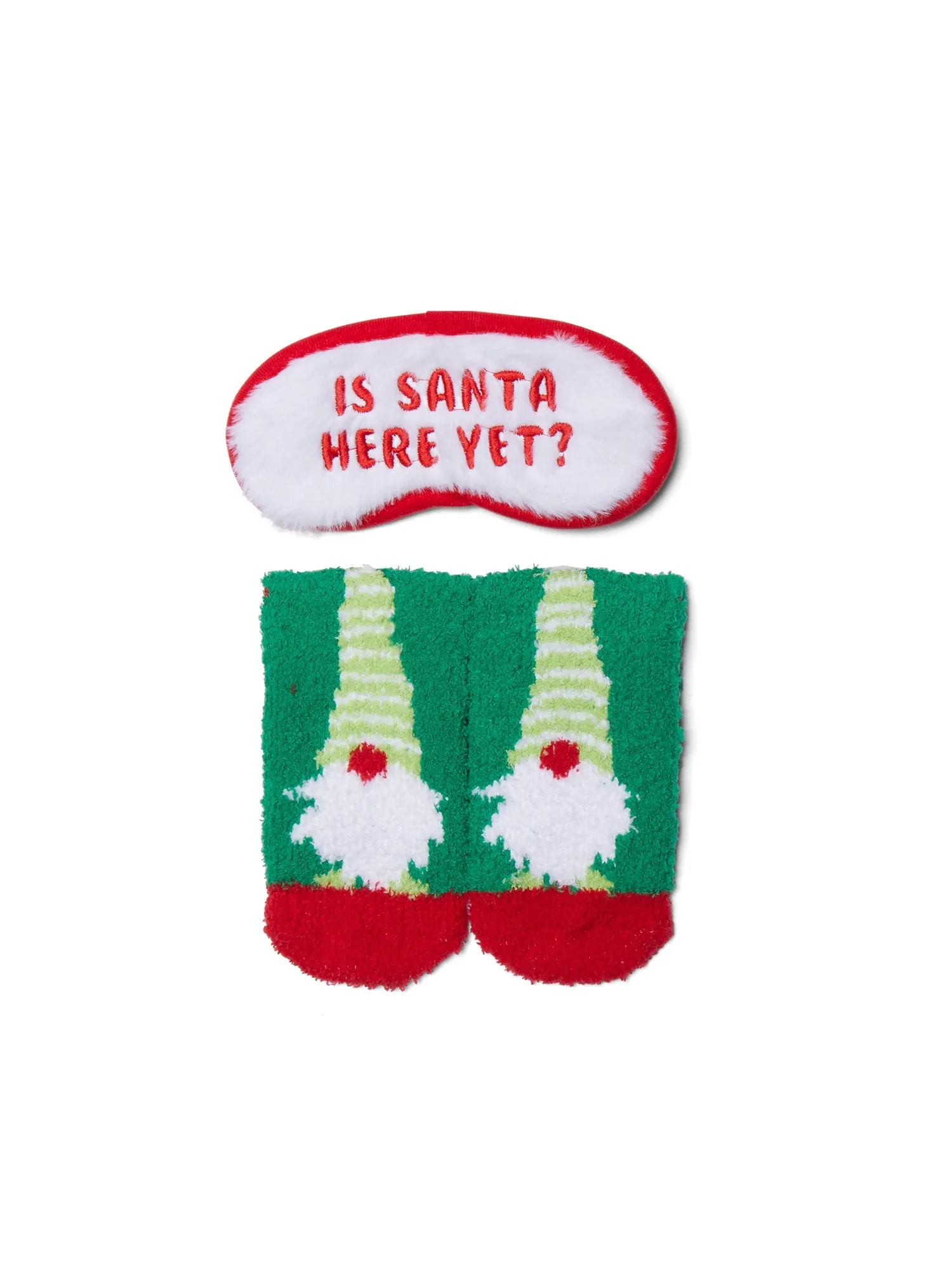 2-Piece Santa Gnome Eye Mask & Socks Set
