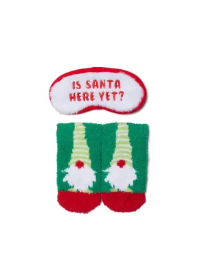 2-Piece Santa Gnome Eye Mask & Socks Set