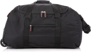 2 WHEEL FOLDABLE DUFFLE BAG BLACJ WITH 2 WHEEL 22INCH (NO TROLLEY)