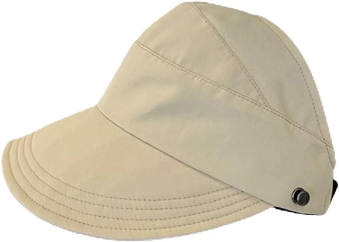 2024 New Outdoor Uv Protection Hollow Top Sun Hat, Women's Outdoor Uv Protection Hollow Top Wide Brim Sun Hat