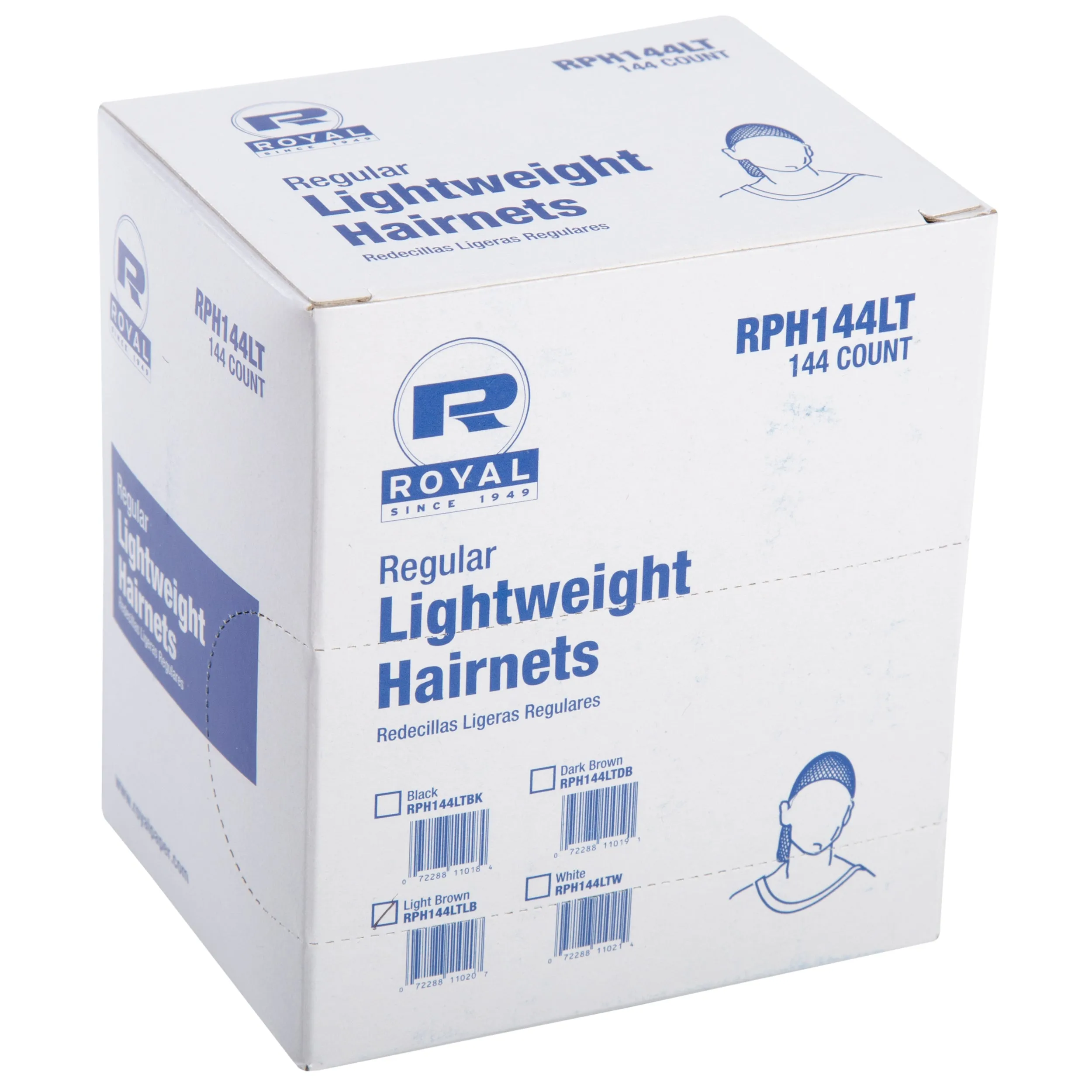 24" Light Brown Latex Free Light Weight Hairnets, Case of 2,880