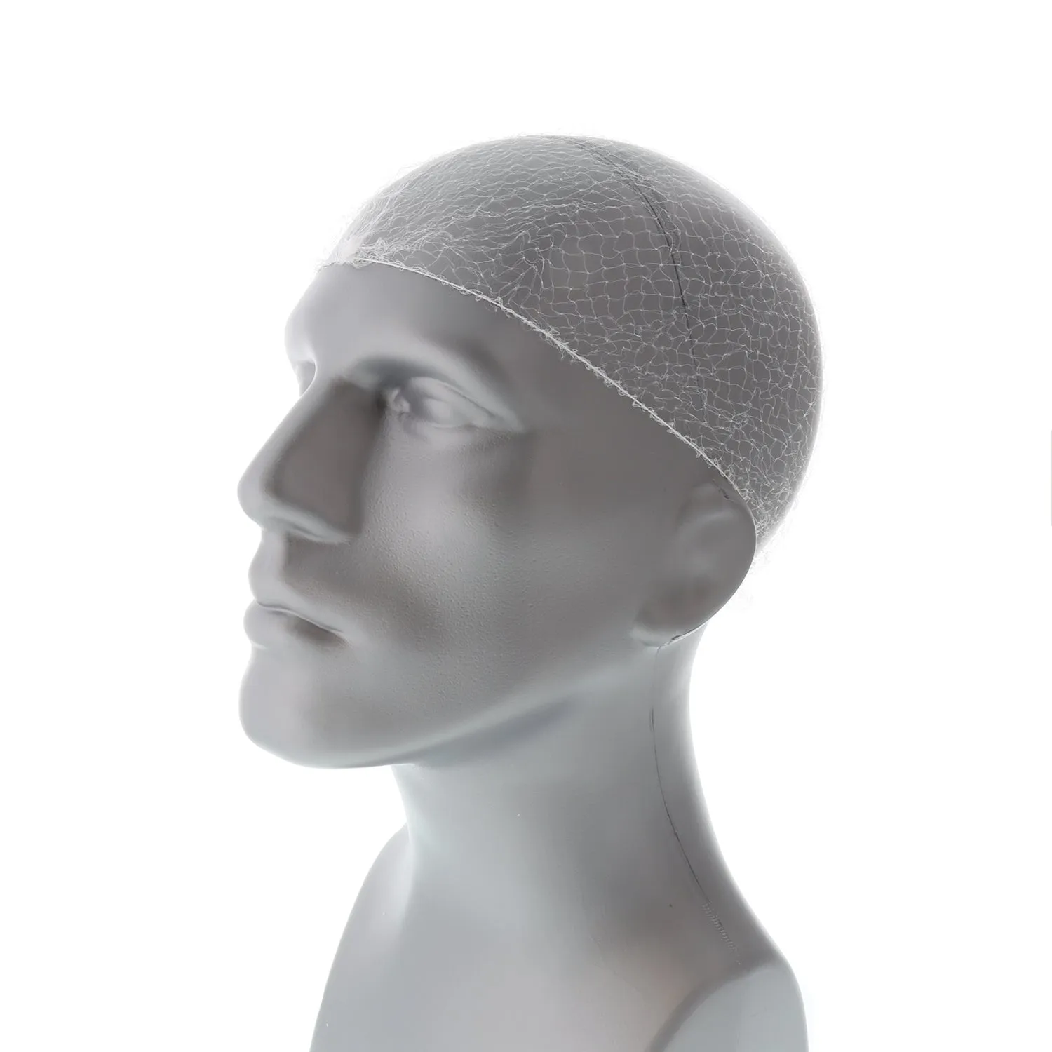 24" White Latex Free Light Weight Hairnets, Case 2,880