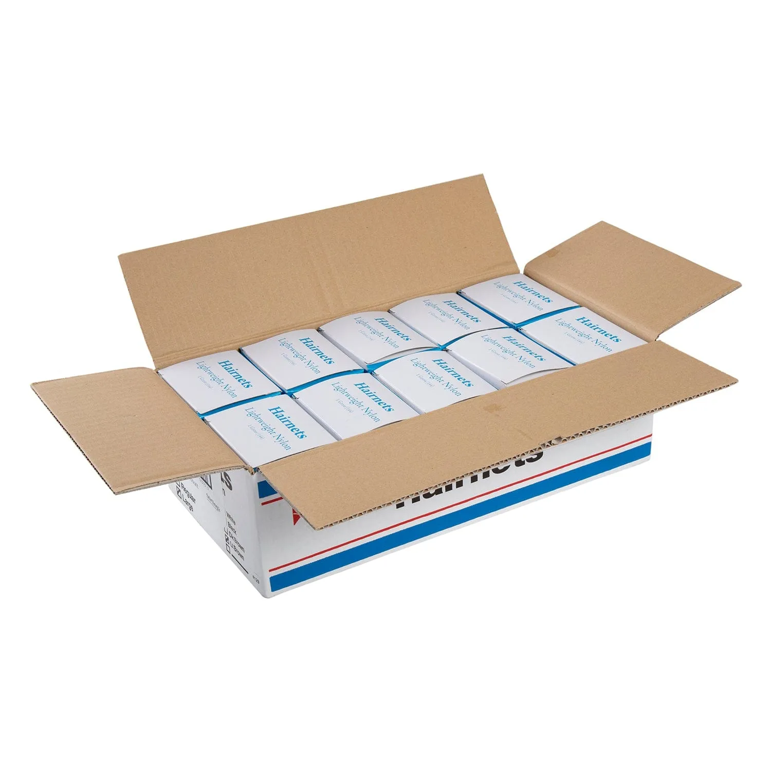 28" Stirling Light Brown Latex Free Lightweight Nylon Hairnet, Case of 1,440