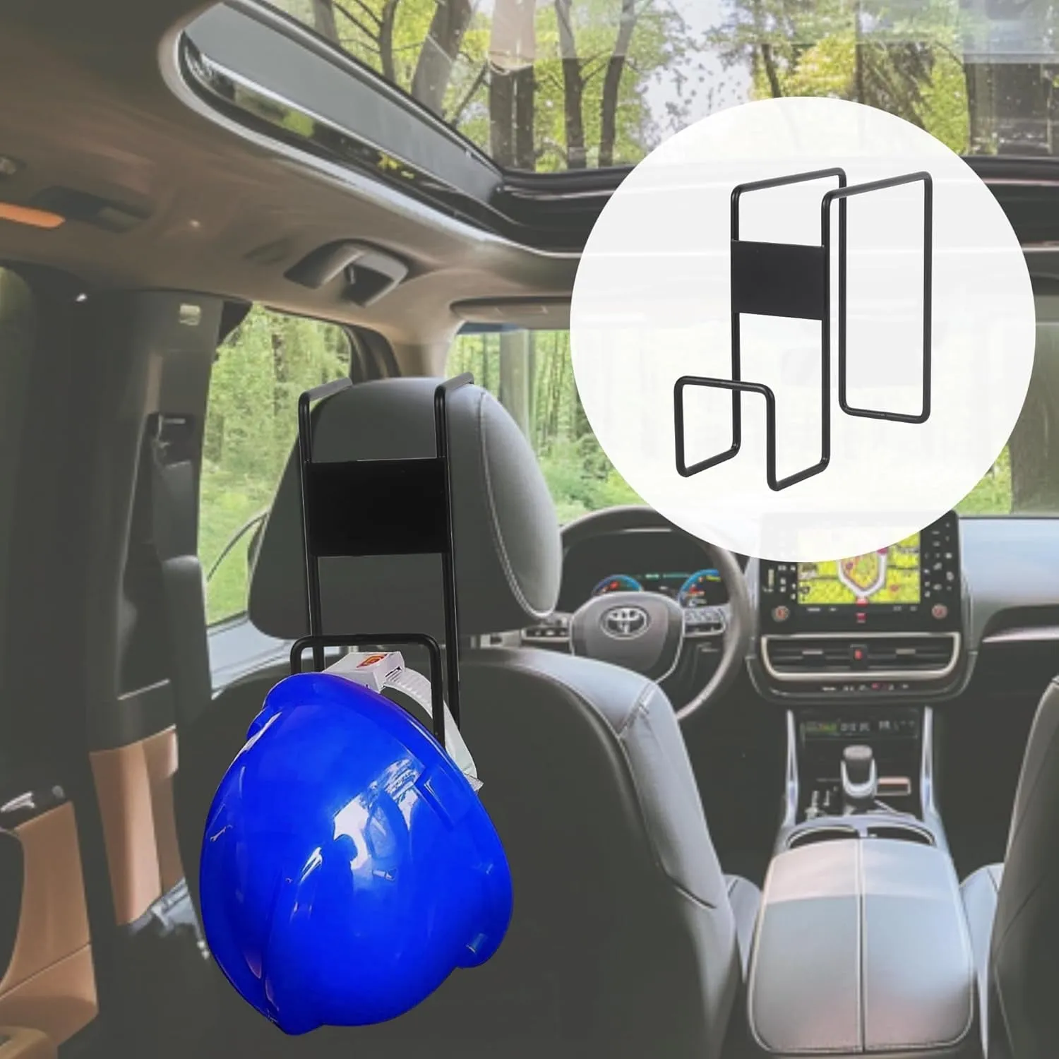 2Pcs Cowboy Hard Hat Holder for Truck Seat,Heavy Duty Car Hat Rack for Truck,Hard Hat Hanger for Truck,Hard Hat Caddy,Hard Hat Hooks for Truck.