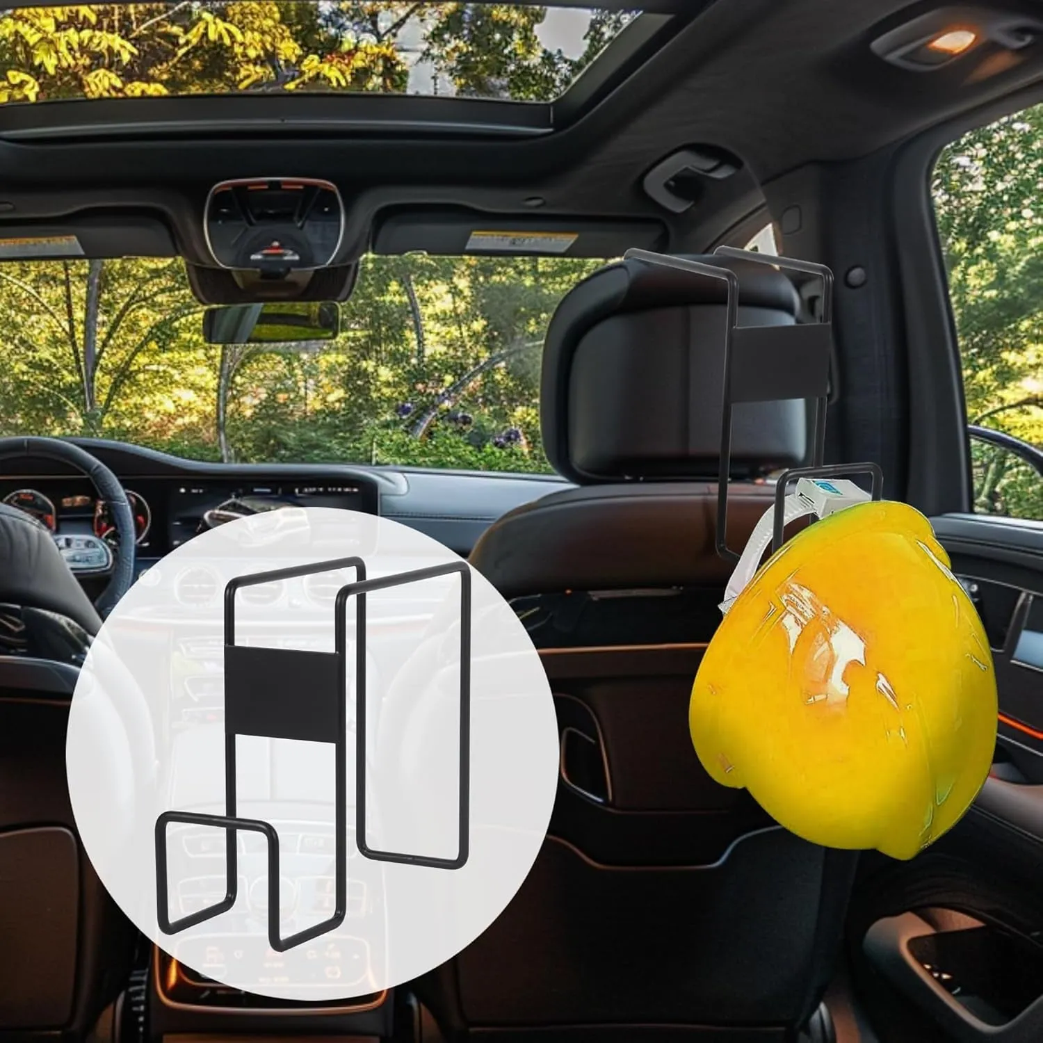 2Pcs Cowboy Hard Hat Holder for Truck Seat,Heavy Duty Car Hat Rack for Truck,Hard Hat Hanger for Truck,Hard Hat Caddy,Hard Hat Hooks for Truck.