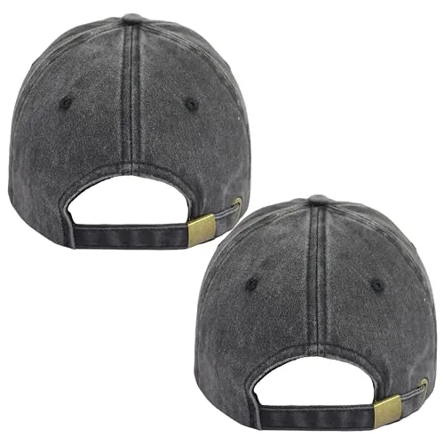 2PCS Grandpa Grandma Hats for Men Women, New Parents Gifts,Adjustable Embroidered Grandparents Day Baseball Cap Couples Birthday from Grandchildren Black
