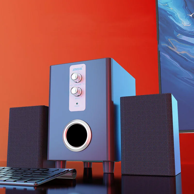 3 in 1 Home Speaker 3.5mm Wired Computer Speakers HD Sound USB Powered Sound Box | Brodtica.com