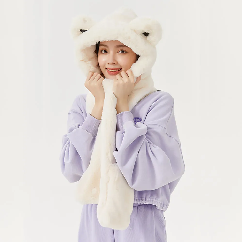 3-in-1 Multi-Functional Cute Animal Hat with Scarf and Mitten Combo