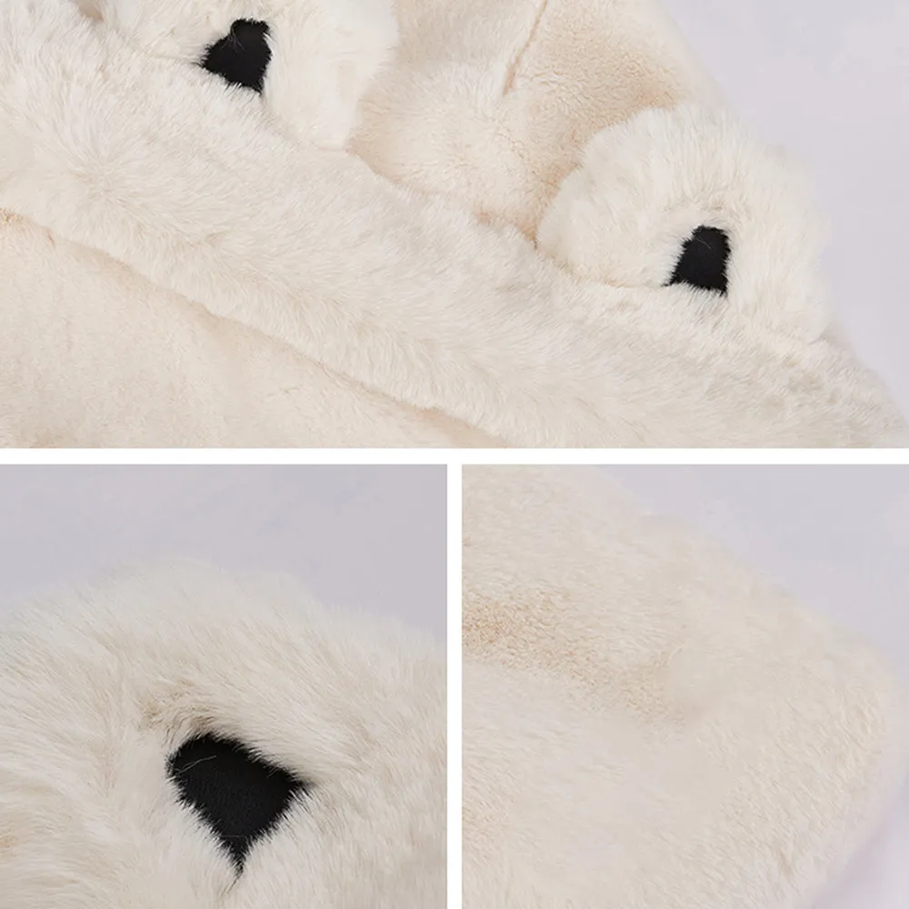 3-in-1 Multi-Functional Cute Animal Hat with Scarf and Mitten Combo