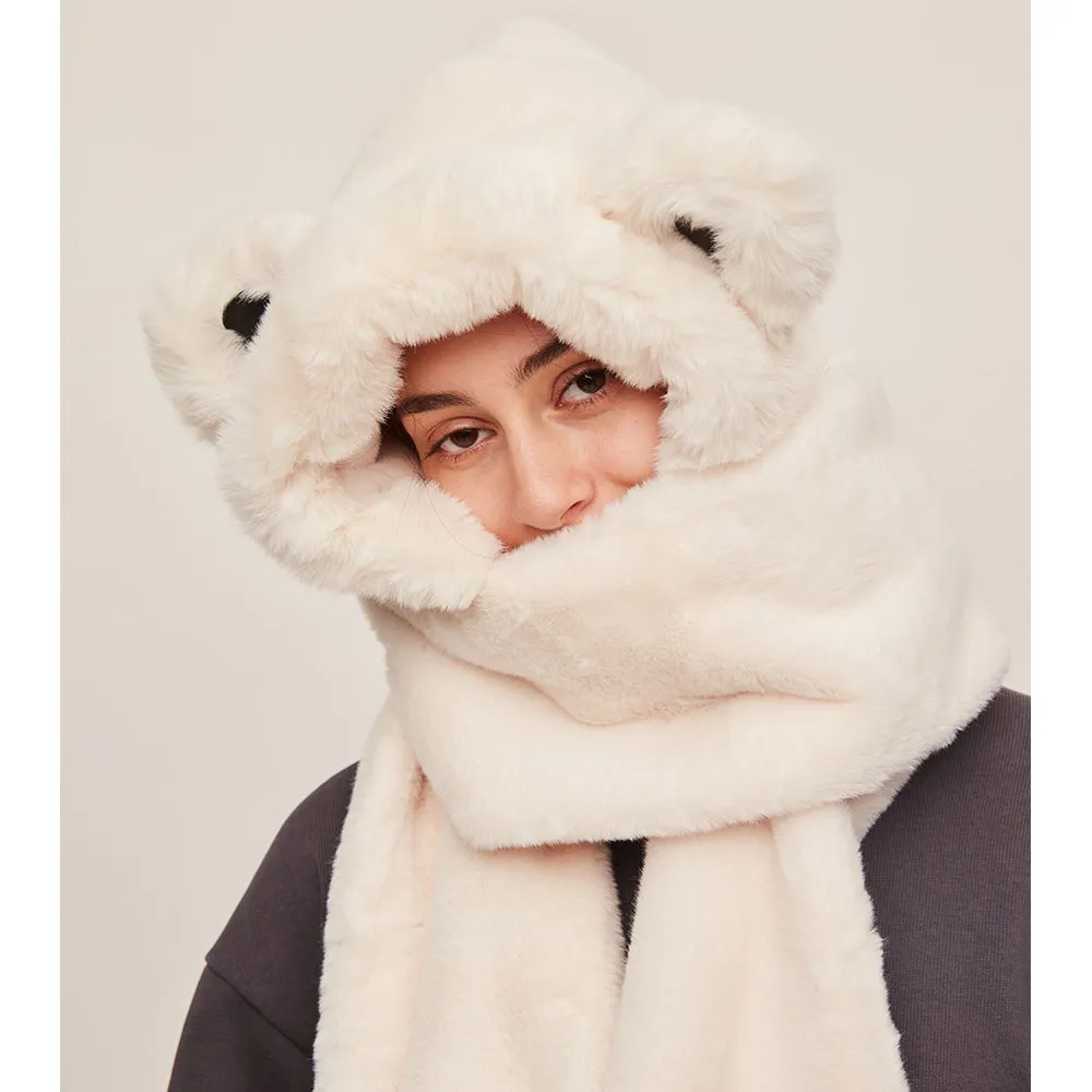 3-in-1 Multi-Functional Cute Animal Hat with Scarf and Mitten Combo
