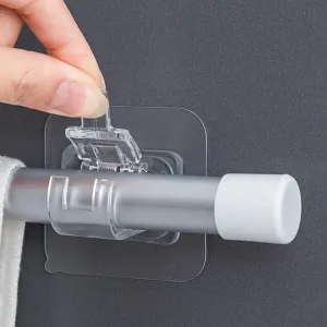 4-Piece: No Drill Curtain Rod Hook Holder