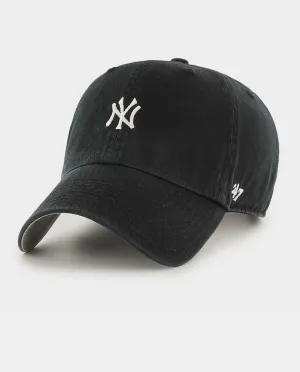 47 Brand - New York Yankees Base Runner Clean Up Hat - Black/White