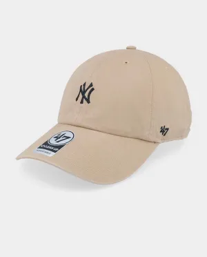 47 Brand - New York Yankees Base Runner Clean Up Hat - Khaki/Black