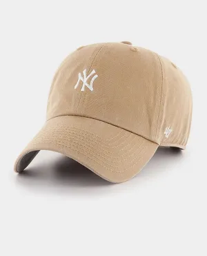 47 Brand - New York Yankees Base Runner Clean Up Hat - Khaki/White
