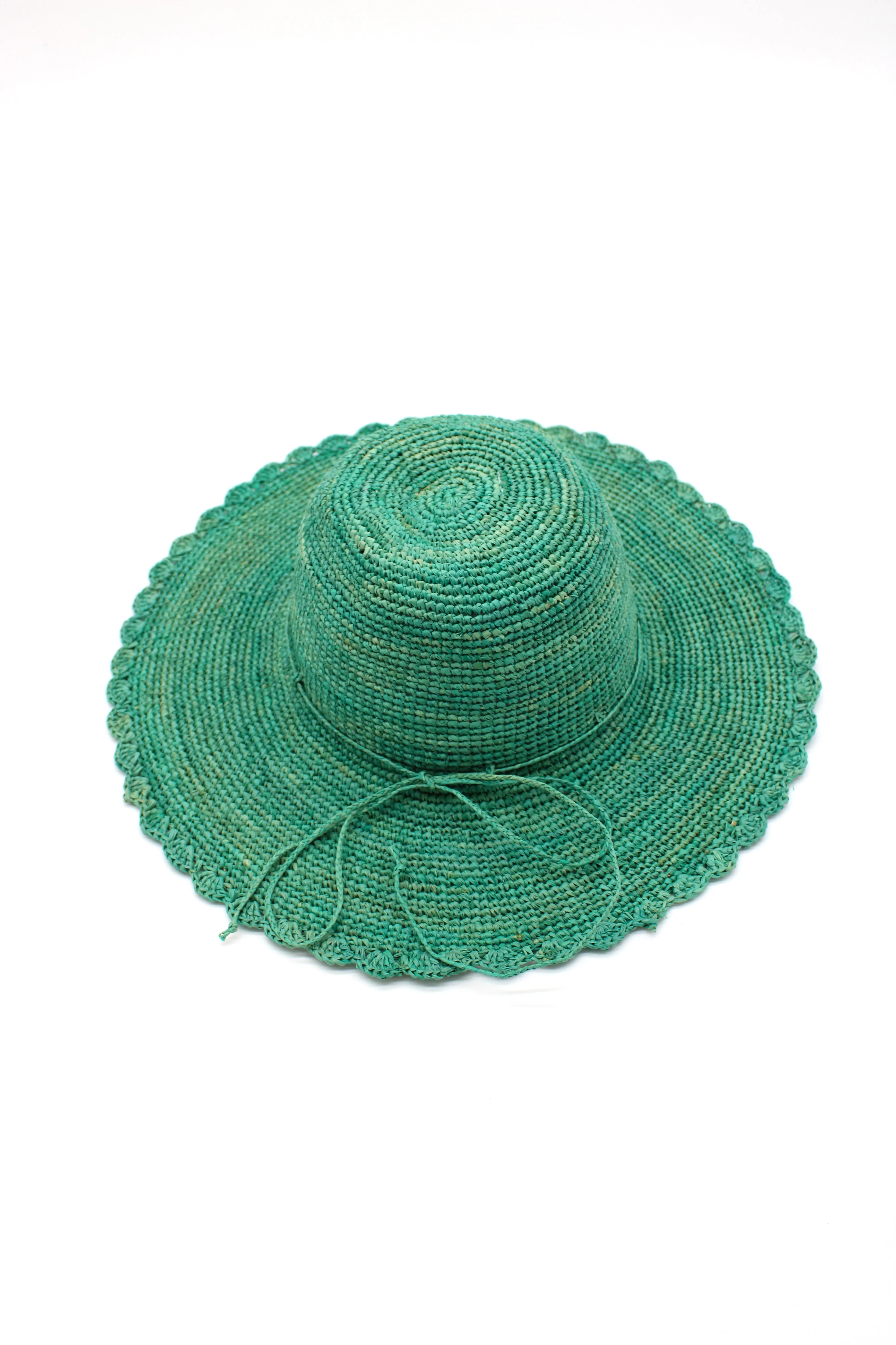 4" Brim Genevieve Crochet Straw Sun Hats with Lace Weave Edge