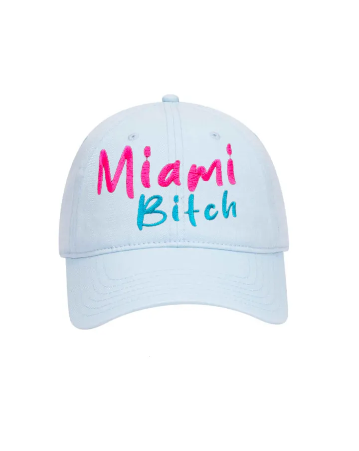 5 Panel Mid Profile Baseball Cap Miami Bitch