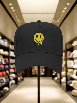 5 Panel Mid Profile Baseball Cap Smile Melted