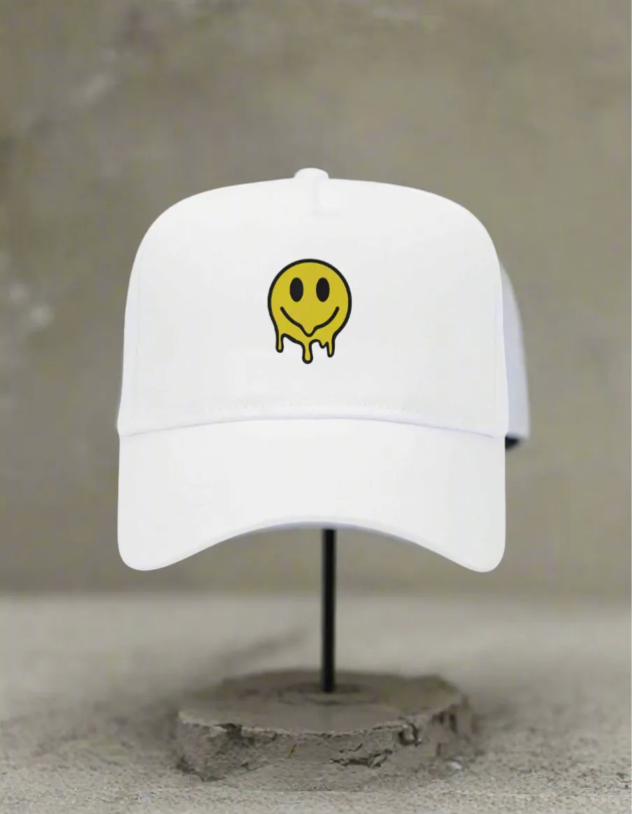 5 Panel Mid Profile Baseball Cap Smile Melted