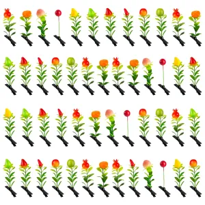 50 Pcs Sprout Clips Fruit Plant Hairpins Apple Peach Orange Hair Clips Fruit Hair Accessories Gift for Women Girls Kids Party School（Fruit）