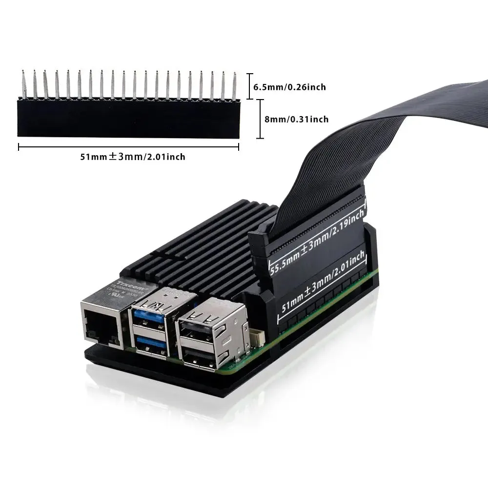 52Pi Aluminum Case w/ Heatsink for Raspberry Pi 5 (Black)
