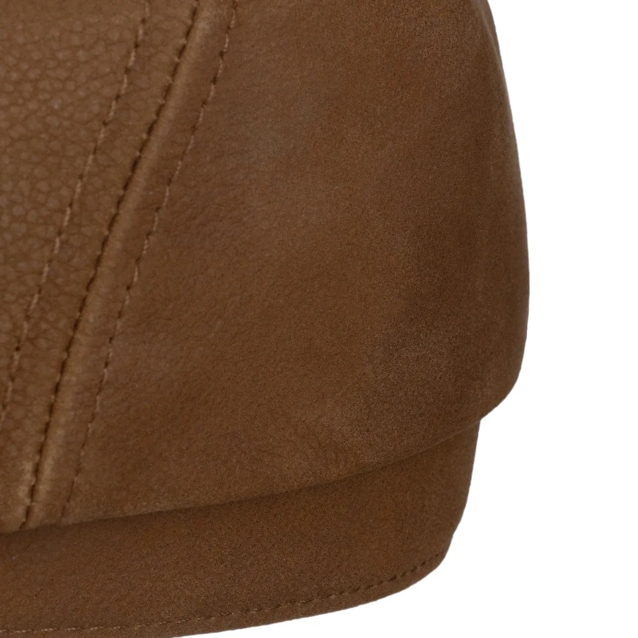 6 Panel Calf Leather Flat Cap by Stetson