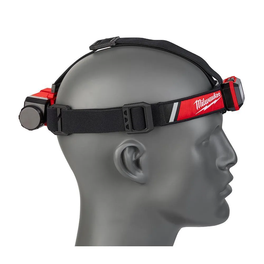 600 Lumens LED USB Rechargeable Low-Profile Hard Hat Headlamp w/BOLT White Type 1 Class C Full Brim Vented Hard Hat