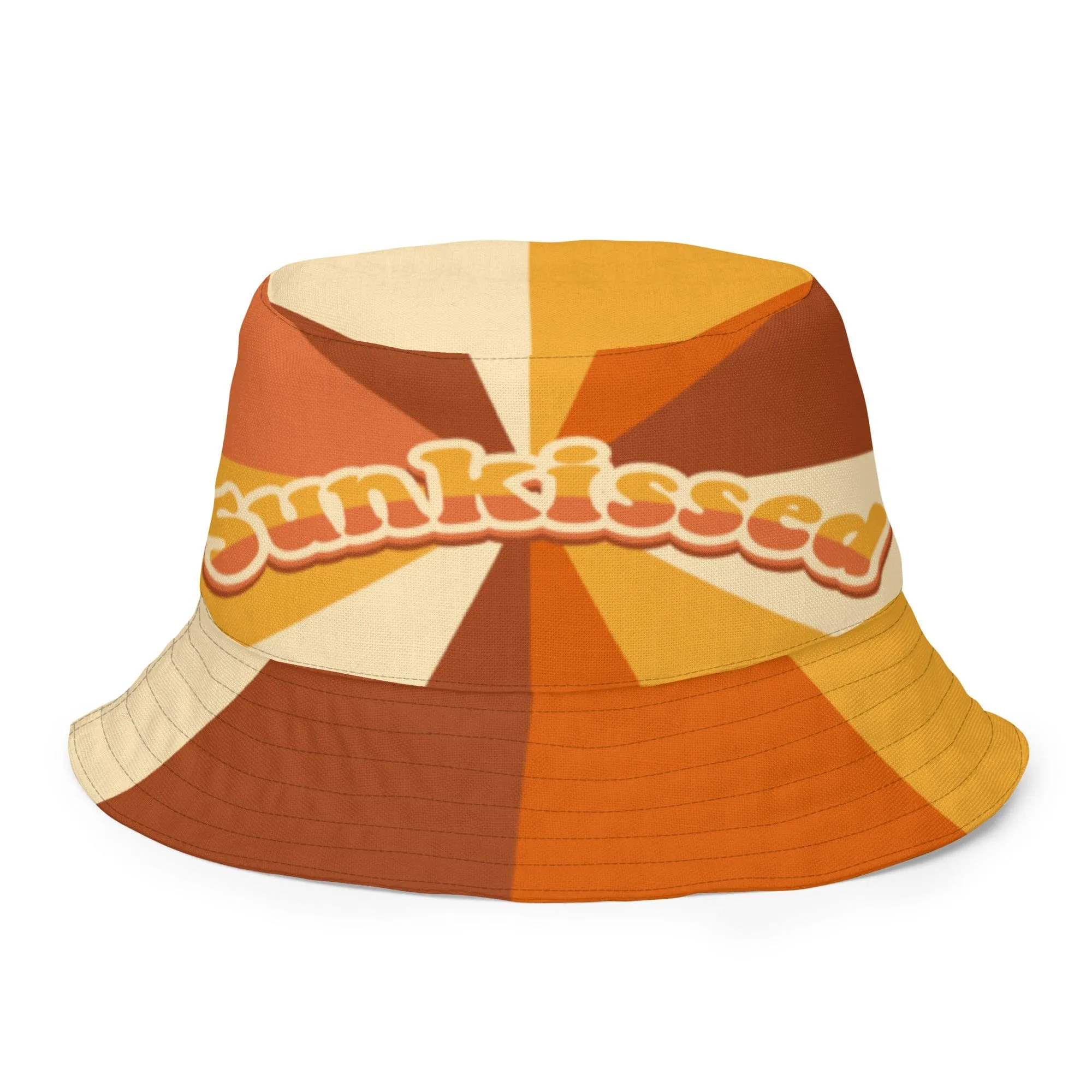 70s Groovy Hippie Sunkissed Reversible Bucket Hat