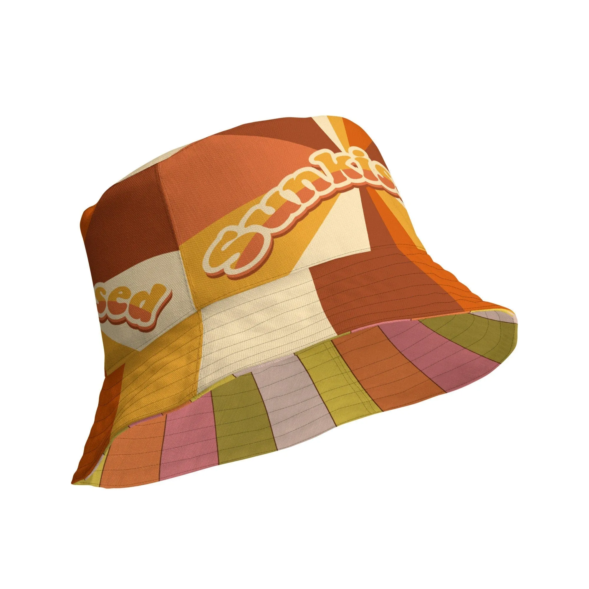70s Groovy Hippie Sunkissed Reversible Bucket Hat