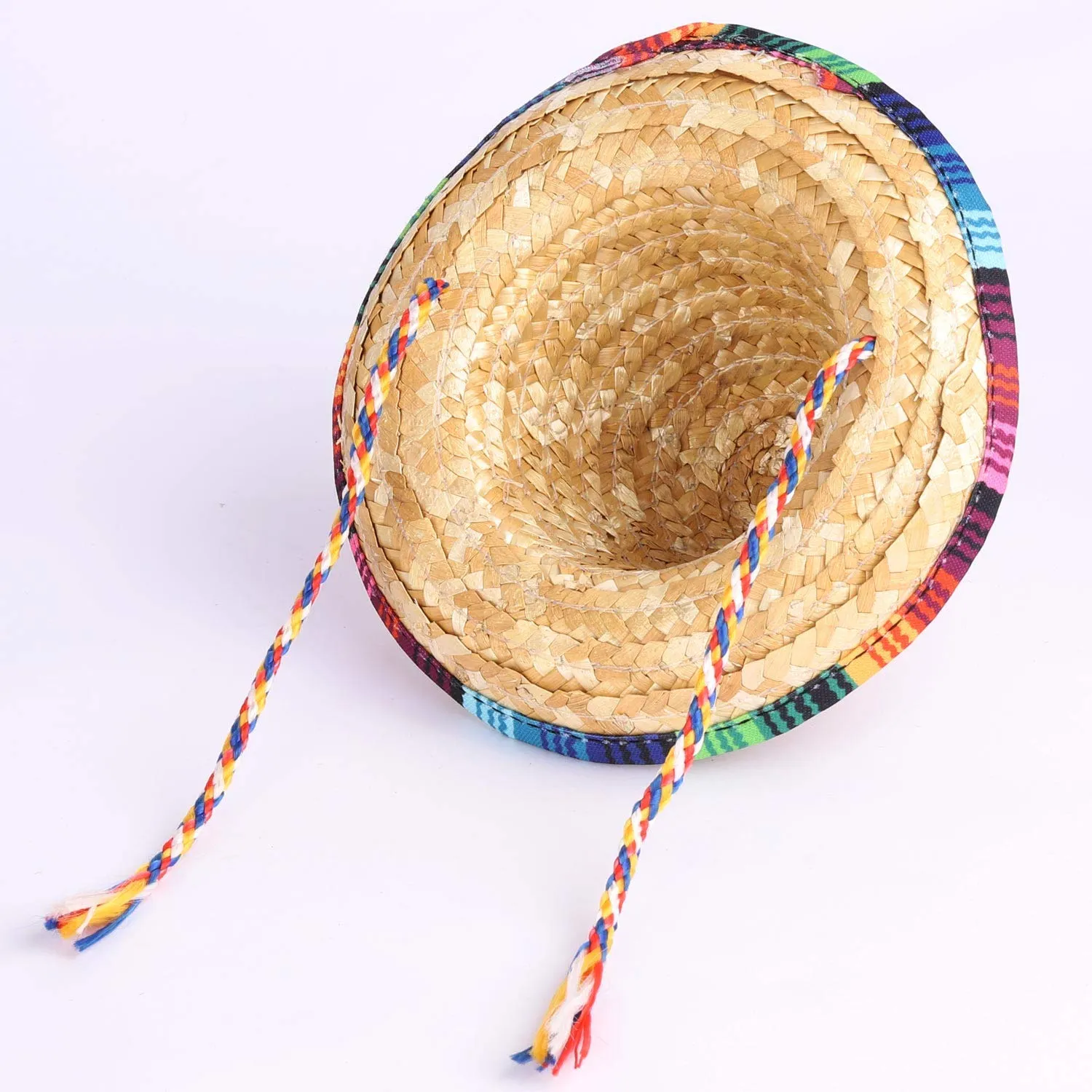 8 Packs Mini Sombrero Party Hats Mexican Hat Party Decorations Party Supplies Costume Hats for Kids Dolls Pets 5.9 Inch