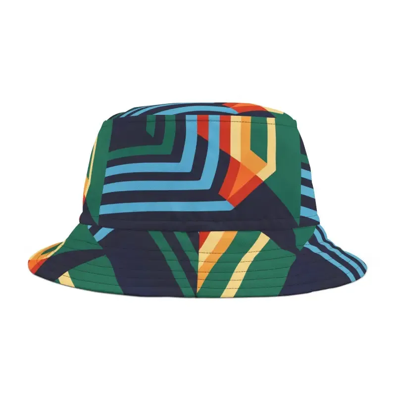 Abstract Colorful Lines Bucket Hat