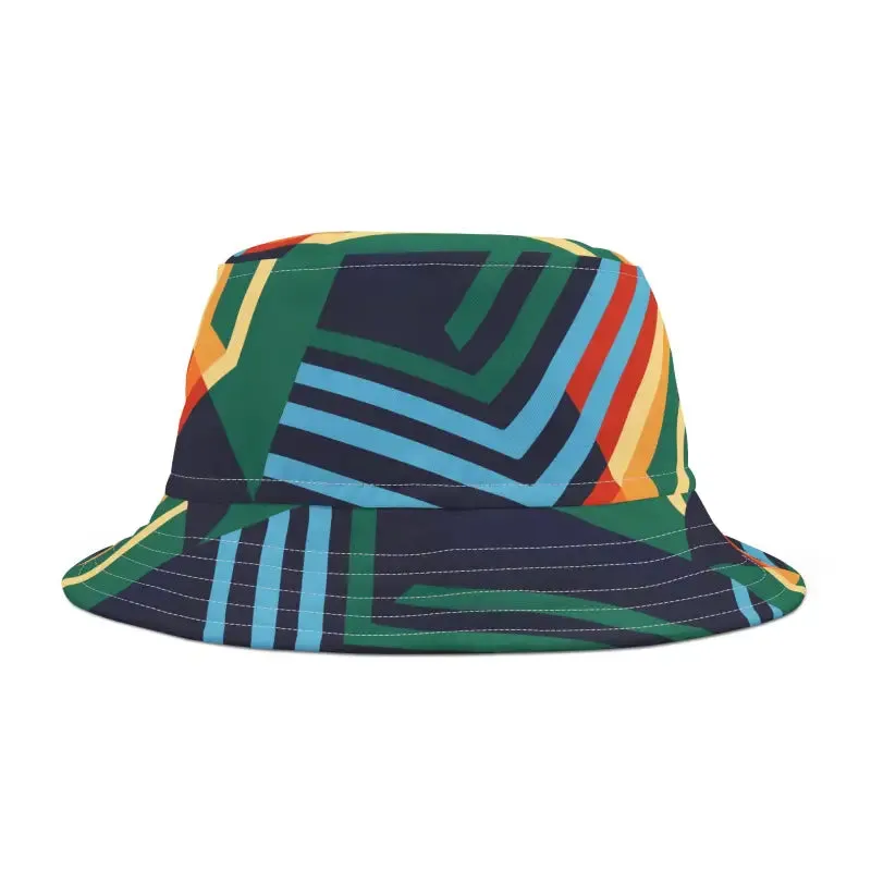 Abstract Colorful Lines Bucket Hat