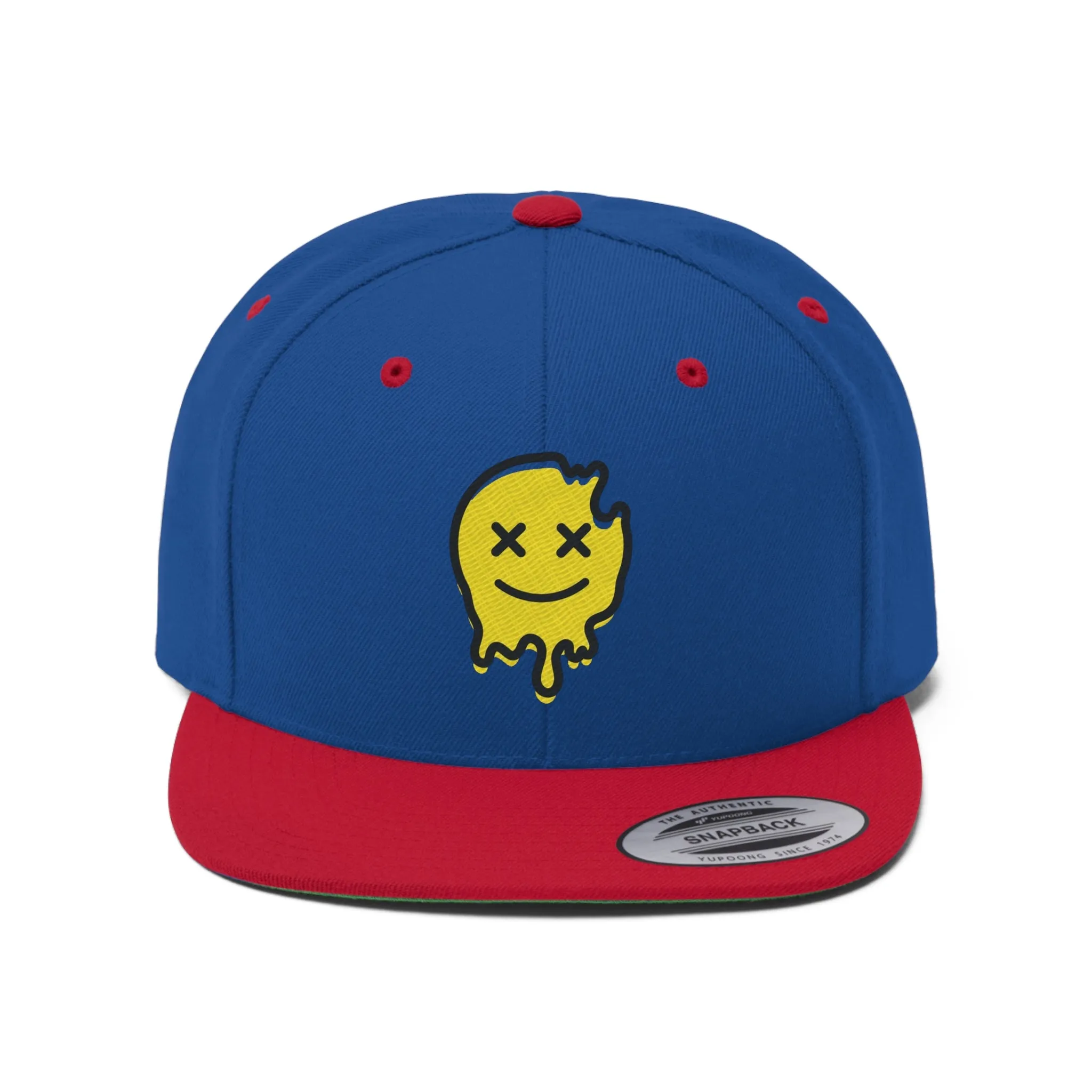 Acid House Smiley Unisex Flat Bill Hat