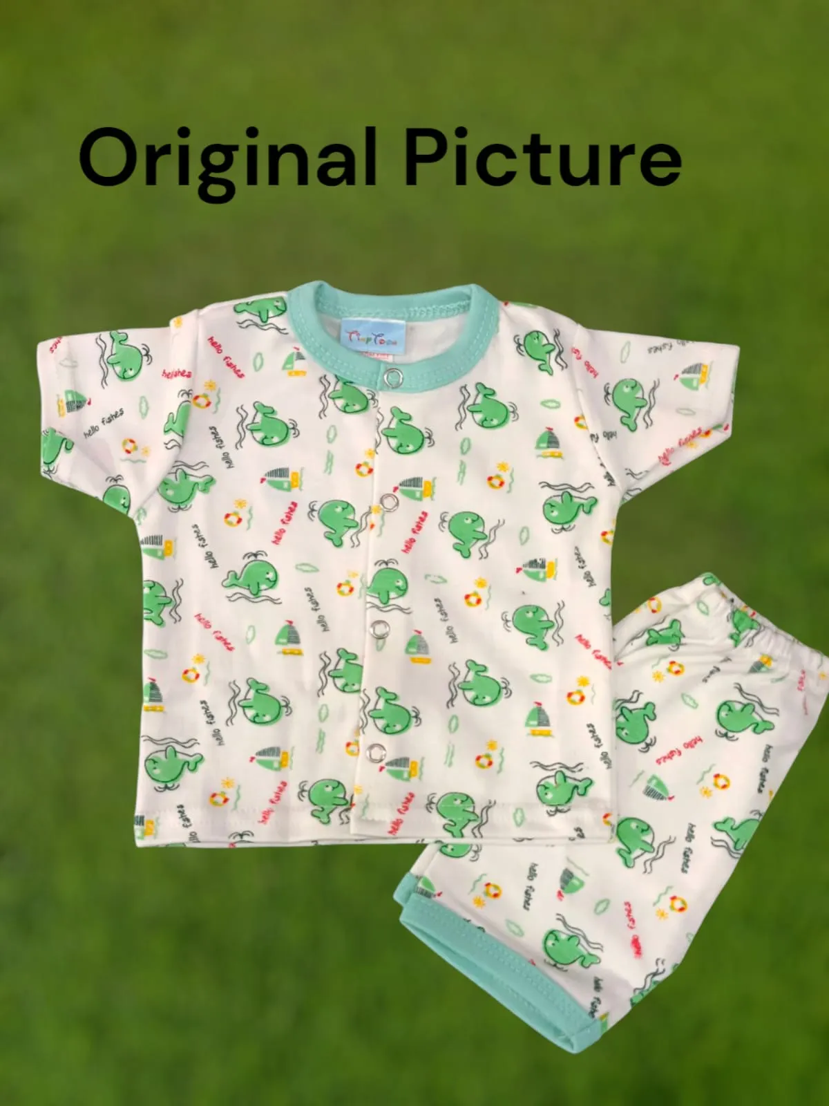 Adorable Summer Baby Whale Print Outfit – Soft & Comfy Set