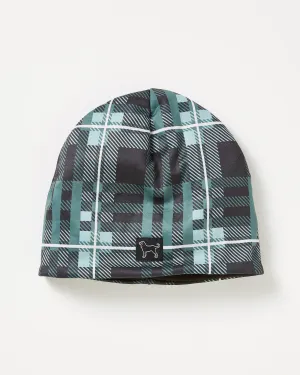 Adult Black Dog Plaid Fleece Lined Hat