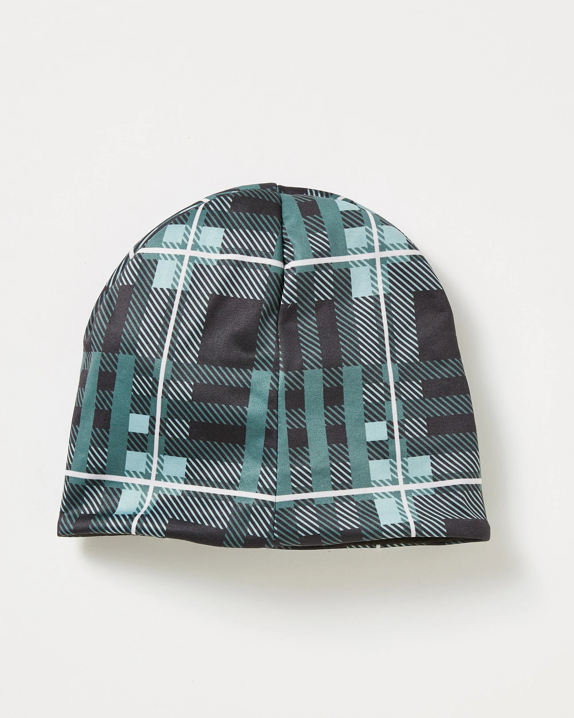 Adult Black Dog Plaid Fleece Lined Hat