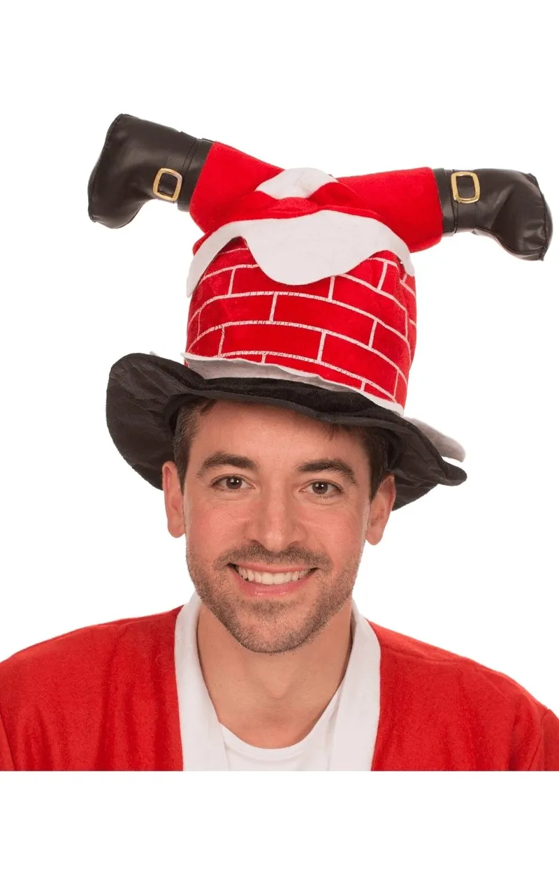 Adult Santa Stuck In Chimney Hat