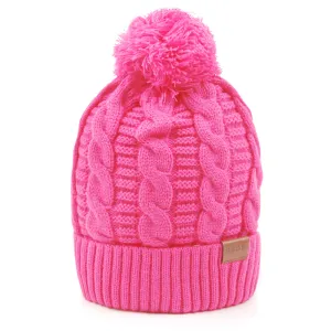 Adult Trendy Warm Soft Cable Knit Slouchy Beanie