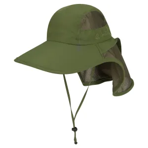 Adult Wide Brim   Flap Neck Sun Protective Adventure Hat | Olive
