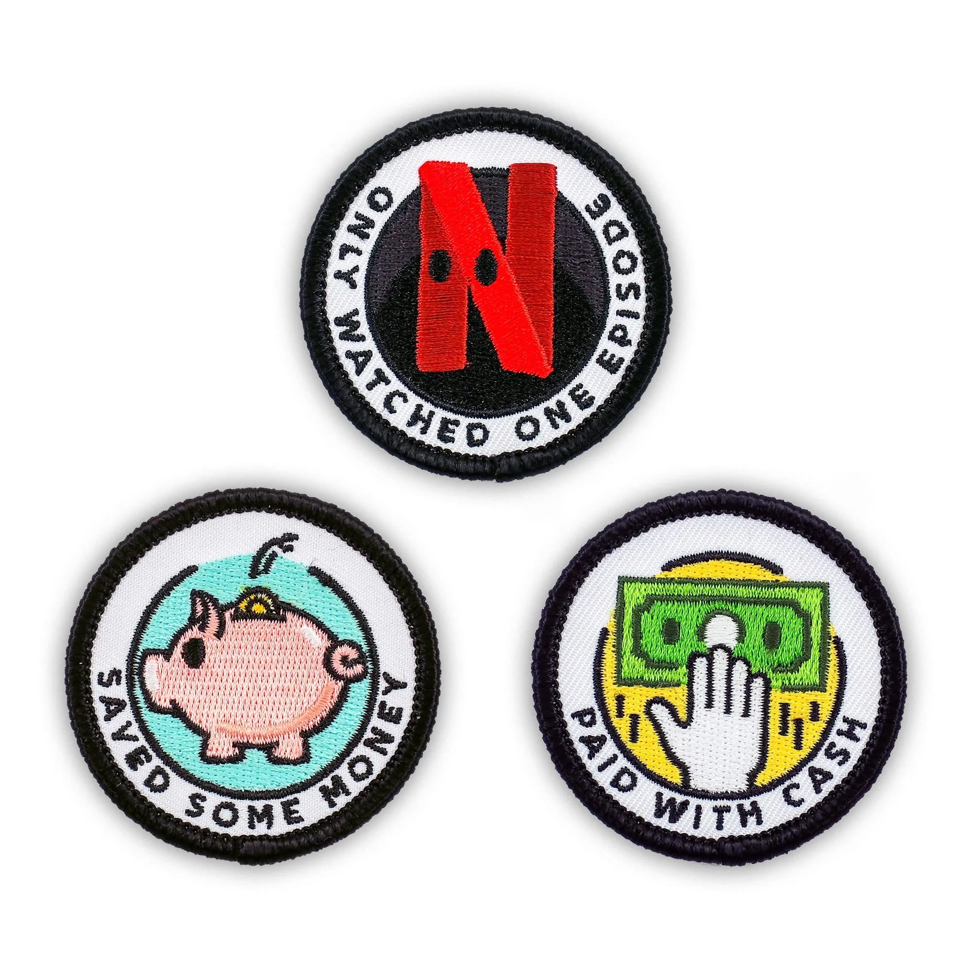 Adulting Merit Badge Embroidered Iron-On Patches (Achievements - Set 1)